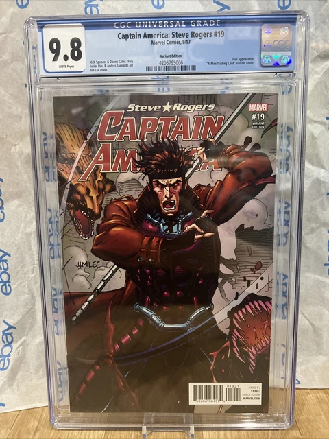 Captain America Steve Rogers #19 Jim Lee X-Men Trading Card Variant CGC 9.8 WP