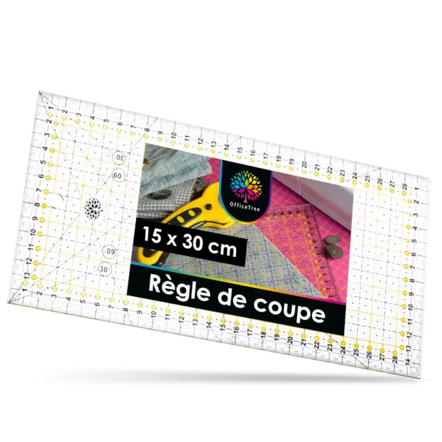 Regle Patchwork Couture 15Cm X 30Cm - Regle Couture 30Cm - Règles De Quilting -