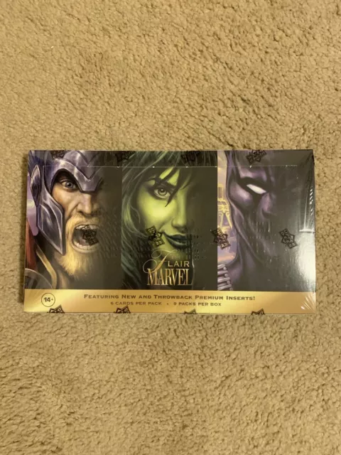 2019 Marvel Flair Trading Cards SEALED UNOPENED HOBBY BOX - 9 Packs! Upper Deck