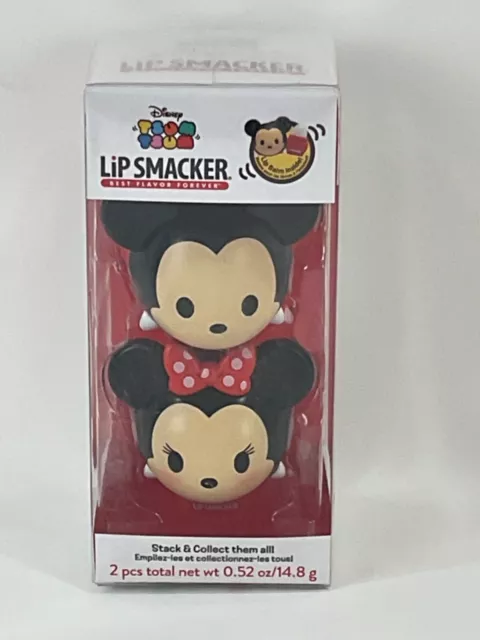 Disney  Mickey & Minnie Mouse Lip Smacker Balm 2 Pk Stack & Collect