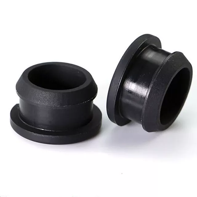 Black Snap-On Hole Plug Silicone Rubber Blanking Seal Bung Pipe Tube 2.5mm-61mm 2