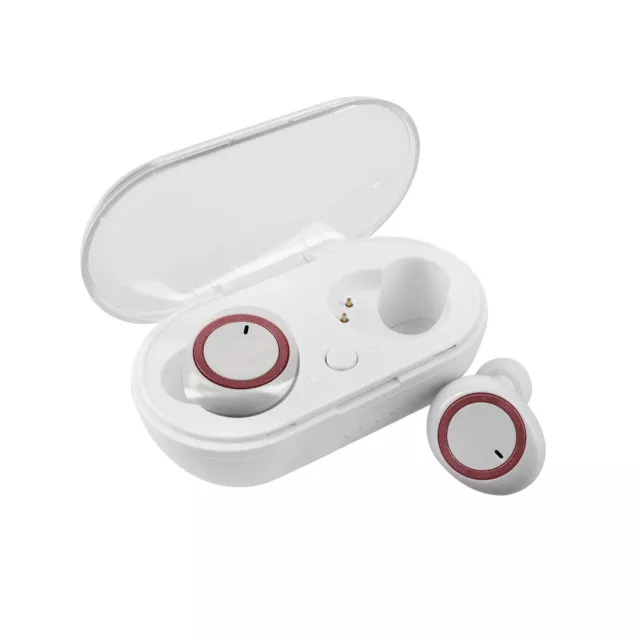 Écouteurs sans fil Bluetooth et Boîtier de charge Boutons multifonctions 3H Rose
