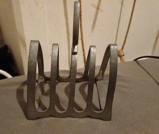 Art Deco Arts & Crafts 1930s Hammered Pewter Toast Rack Craftsman Sheffield