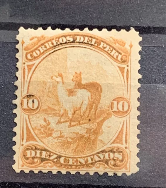 Peru 1895 Lama 10c MH 2FM457