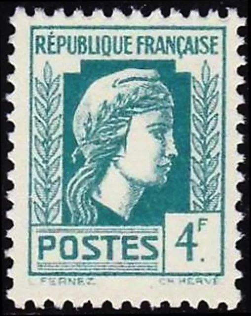 FRANCE STAMP TIMBRE YVERT N° 643 " MARIANNE D'ALGER 4F " NEUF xx TTB