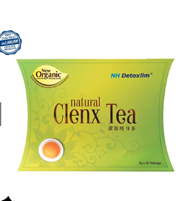 1X Té Nh Detoxlim Clenx Natural Pérdida de Peso Desintoxicación 55 sobres ENVÍO GRATUITO