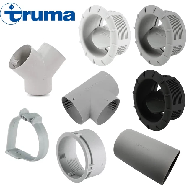 Kit Uscita Aria Calda Per Camper, Tubo Riscaldamento 75mm, Per Eberspacher E Webasto (2 Tubi + Connettori)