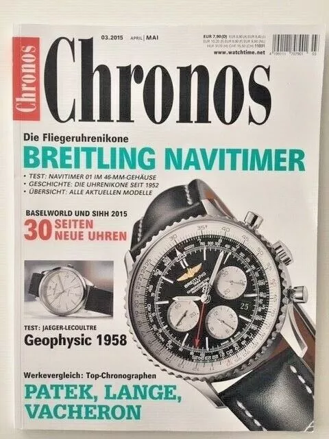 German watch magazin / Magazine allemand de montres CHRONOS 3/2015 BREITLING