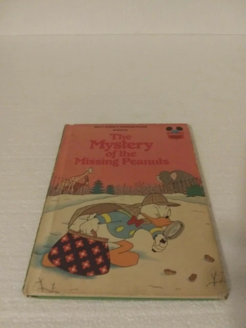 Walt Disney The Mystery of the Missing Peanuts Hardcover Book Vintage 1975