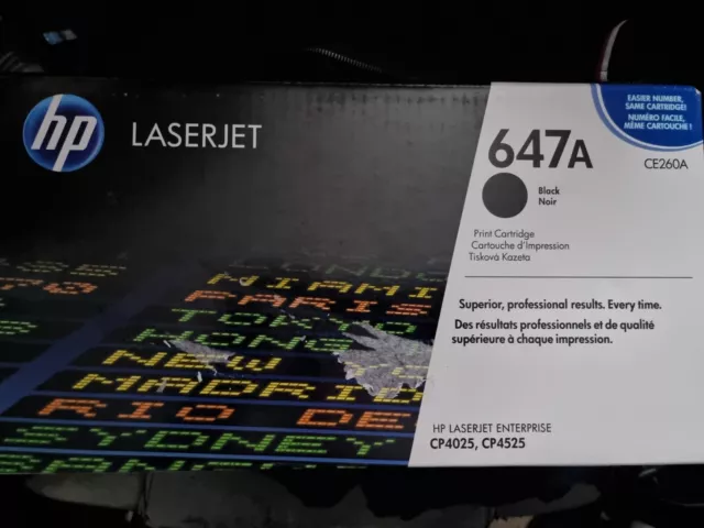 HP 647A Black Laserjet Toner Cartridge CE260A
