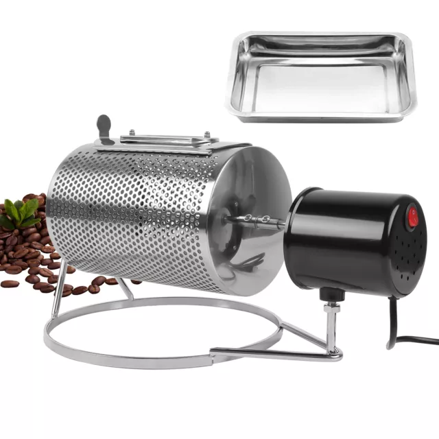 Stainless Steel Coffee Drum Roaster Machine 600g Capacity for Home Kitchen Use