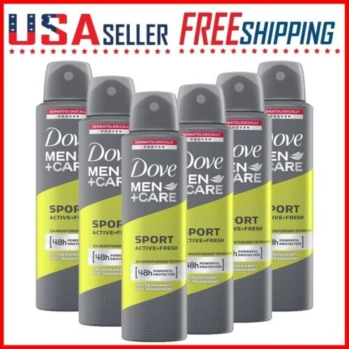 DOVE SPRAY MEN+CARE Sport Active Fresh Antiperspirant Deodorant 150ml x