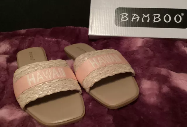 Bamboo HAWAII Raffia Sandal Size 8 1/2