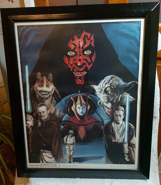 Star Wars Episode 1 - The Phantom menace Ltd Ed 143/1000 print by Rob Larson