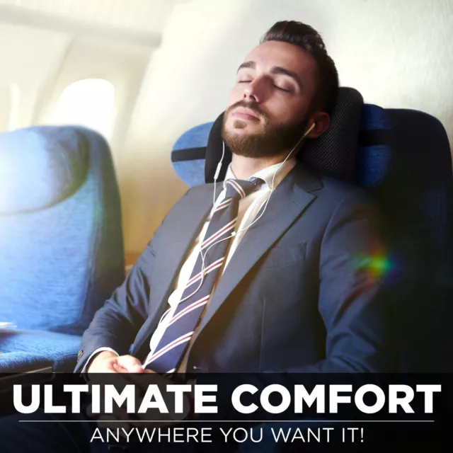 Travel Pillow Memory Foam Neck Support Car Headrest Flight Plane Train Cushion