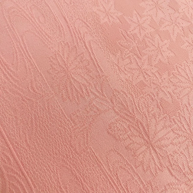 Pink Stream #B 13.5x62 LONG Jacquard Vintage Silk Japanese Kimono Fabric SCE65