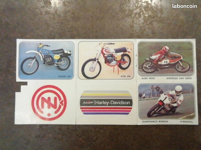 4 Autocollants vintage voiture moto 24 h du Mans et autres