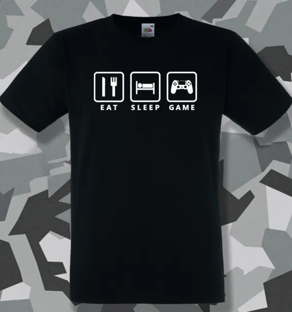 Eat Sleep Game Playstation Version T-shirt uomo giocatore giocatore regalo compleanno argilla 7