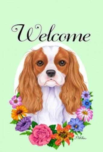 Welcome Garden Flag - Cavalier King Charles Spaniel 630551
