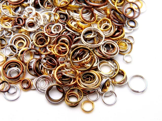 30g of Random Mixed Colour & Mixed Size Jump Rings Jewellery Findings Craft A316