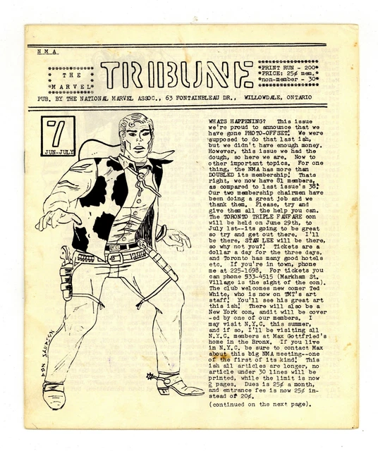 Marvel Tribune Fanzine #7 VG+ 4.5 1968