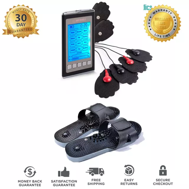 Tens Unit Muscle Stimulator Electro Therapy 12 Massage Modes with Shoes