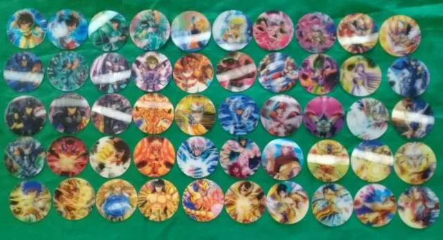 Complete Collection Of 50 Tazos Pogs Lenticular Caballeros Del Zodiaco