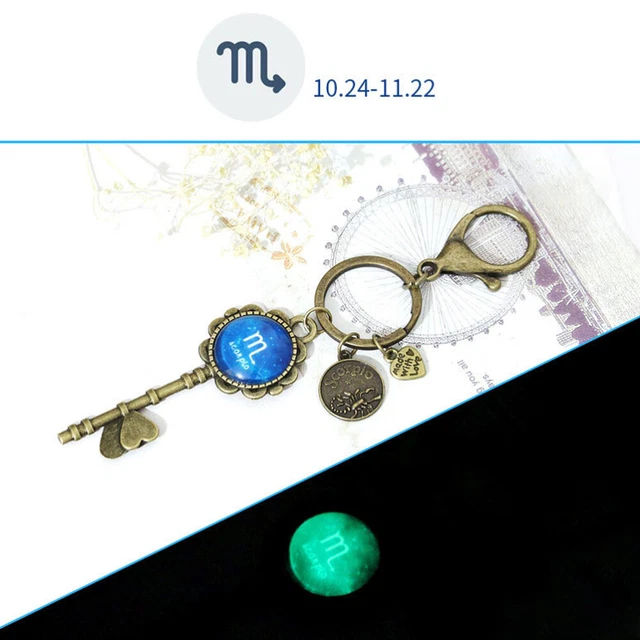 2 Pcs DIY Key Chain Accessories Time Key Holder Metal Button 2