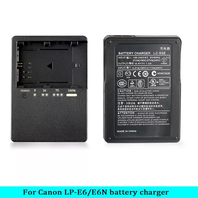 NEW LC-E6 LC-E6E Battery Charger for Canon LP-E6 EOS 7D 60D 6D 70D 5D2 5D3 5D UK