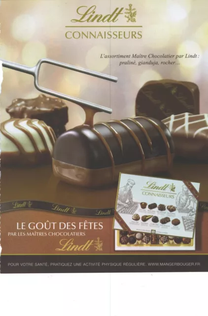 PUBLICITE ADVERTISING 2009   LINDT chocolat  blanc "des connaisseurs"