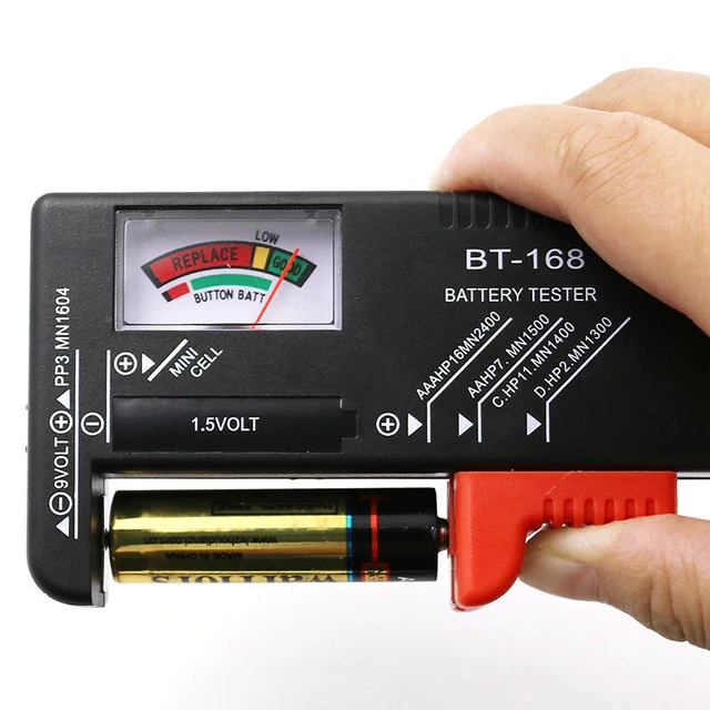 Testeur De Piles Universel BT-168 - Pour Piles 9V, AA, AAA, C, D, Boutons - Neuf
