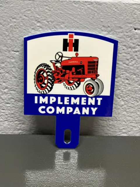 International Harvester IH Implement Plate Topper Farm Tractor Gas Oil Diesel