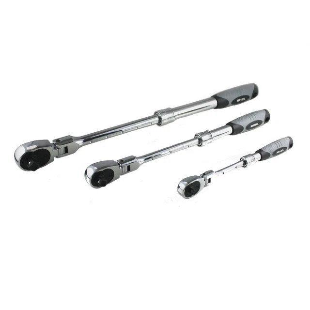 EZ RED 3PIECE Extendable Monster Ratchet SetFlex HeadLocking MR482FL