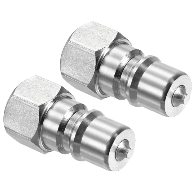 2Pcs Hydraulic Quick Connect Coupler M14x1.5mm Female 0.56" OD Pipe Fitting