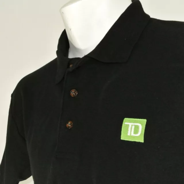 TD Canada Trust Bank Employee Uniform Polo Shirt Black Size XL NEW