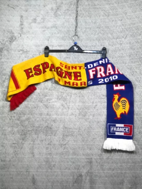 Echarpe France Espagne 3 Mars 2010 148 cm x 17 cm Saint Denis Foot football