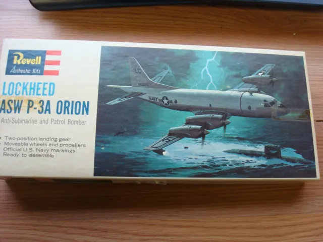 VINTAGE 1965 Revell 1:115 Lockheed ASW P-3A Orion Kit #H-163:100~SEALED PARTS