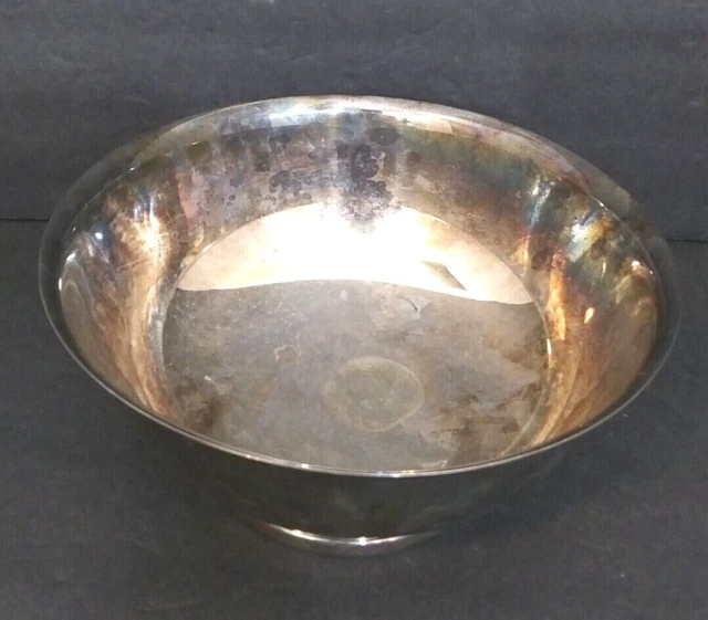 Gorham Silver Original E P Fruit Bowl YC781 Large 9 W x 4 H  Round Serving Bowl