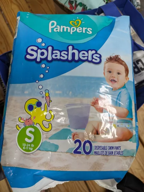 NEW - Pampers Splashers - Swim Pants - Lot of 3 20 Ct. Packs - Size S - 60 Tot.
