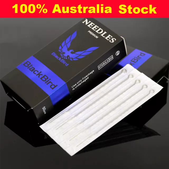 50 x Blackbird Premium 1203RL Sterilised Tattoo Needles 3 Round Liner AU Stock