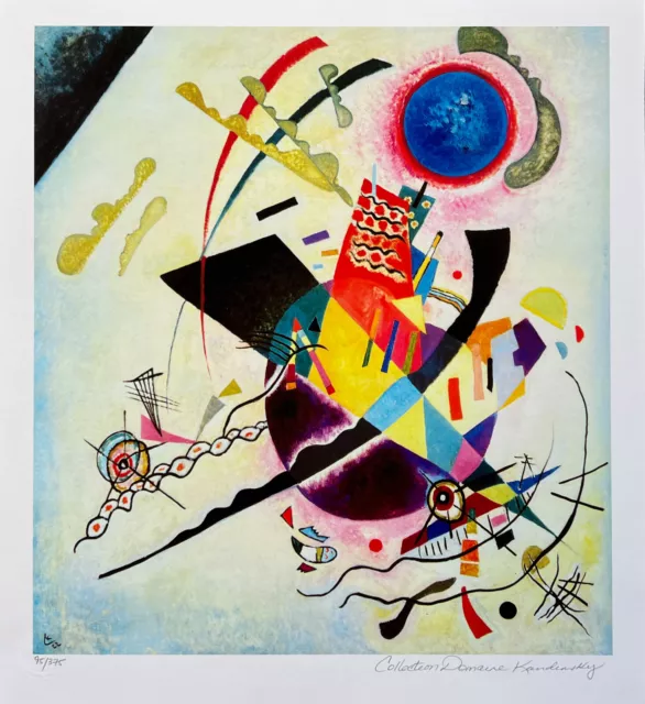 Wassily Kandinsky BLUE CIRCLE Estate Signed Limited Edition Giclee Art 19" x 17"