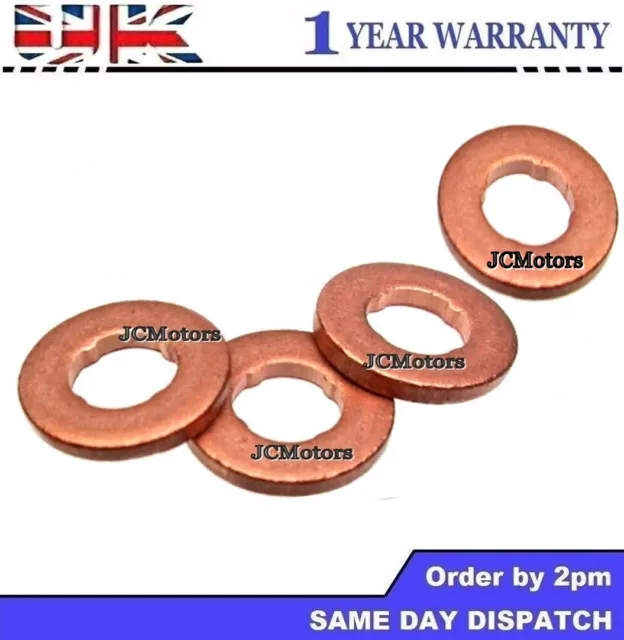 for FORD TRANSIT CONNECT 1.8 TDCi Delphi DIESEL INJECTOR COPPER WASHERS SEALS x4