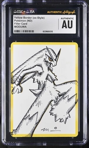 MODUWA SIGNED SKETCHED Auto Blaziken CGC x JSA Authentic Filler Card Pokemon  $2,000.00 - PicClick