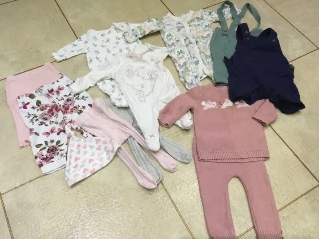 Baby Girls Clothes Bundle Size 0-3 Months Joblot