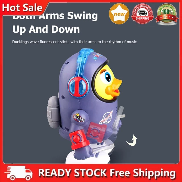 Electric Noisy Duck Toys Movable with Music Light Smooth for Kids Holiday Gifts