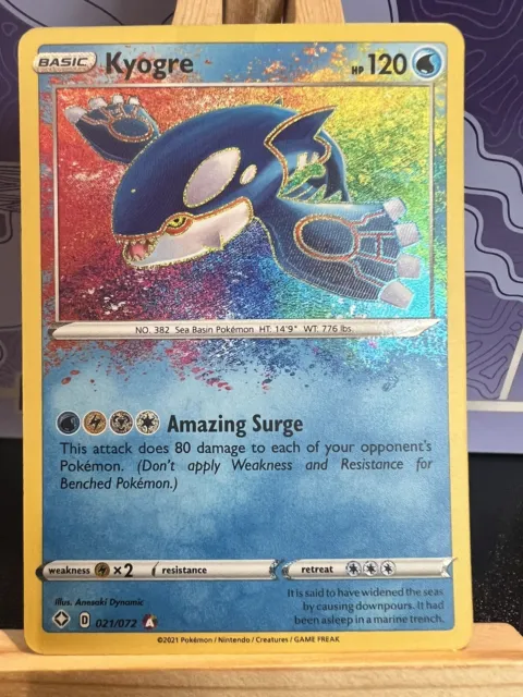 Pokémon Card - Kyogre 021/072 - Holo Amazing Rare - Shining Fates