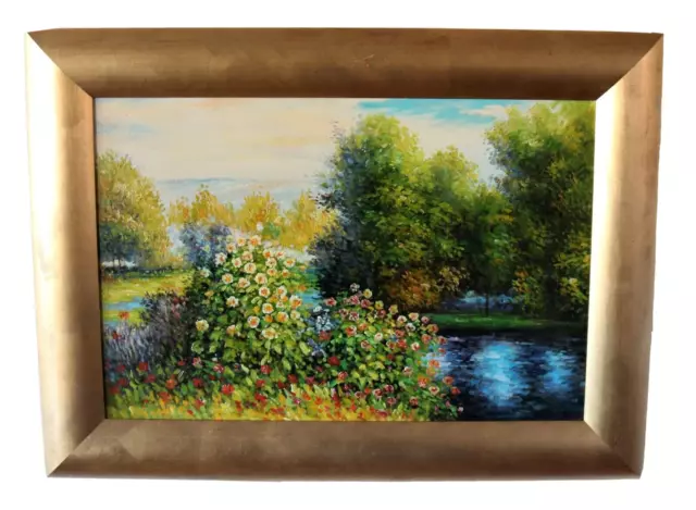 Dipinto copia "L'angolo del giardino a Montgeron" di Claude Monet