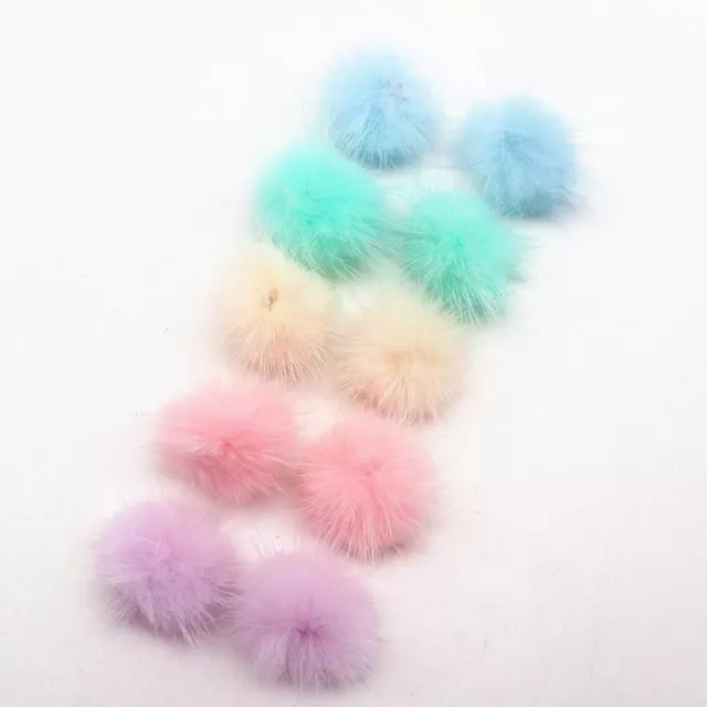 Suave Visón Pom Pompones - 3cm Piel Pompón Set para Accesorios & Decoración