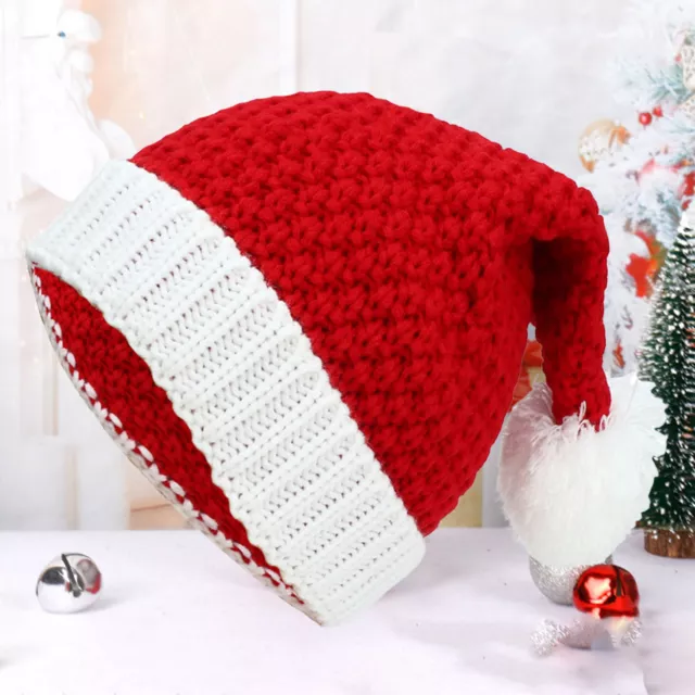 Christmas Hat Flanging Keep Warm Unisex Style Winter Christmas Cap Comfortable