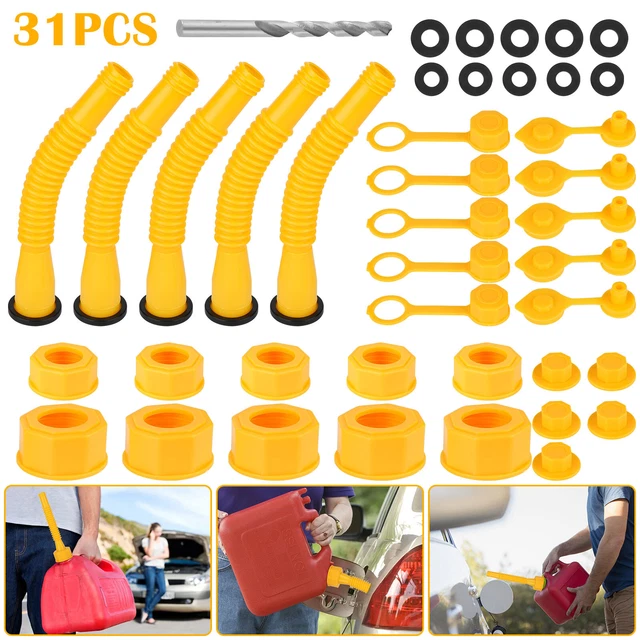 31X Replacement For Plastic Gas Cans Old Style Cap Gas Can Spout Nozzle Vent Kit